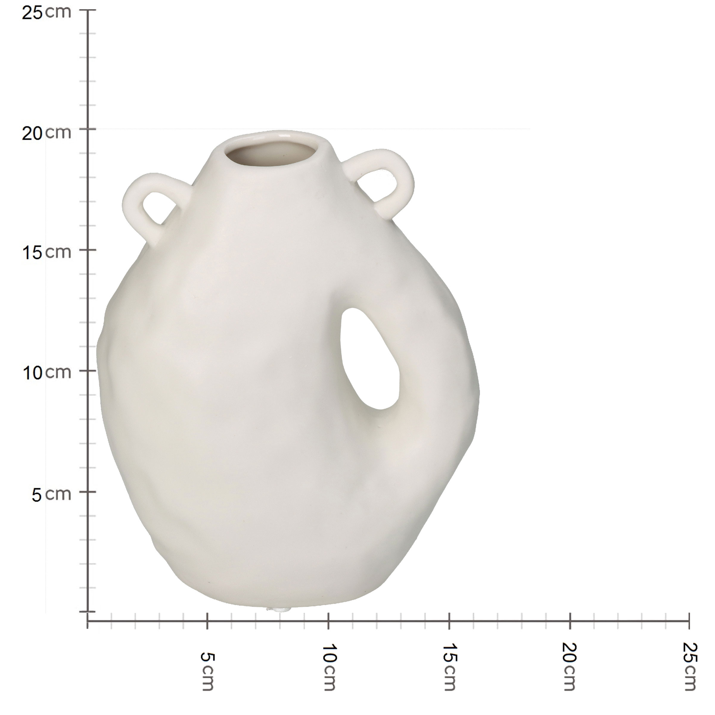 KERSTEN VASE PORCELAIN WHITE 15.5X8.1X20CM