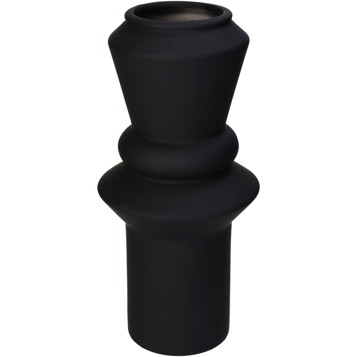 KERSTEN VASE DOLOMITE BLACK Ø13XH30CM