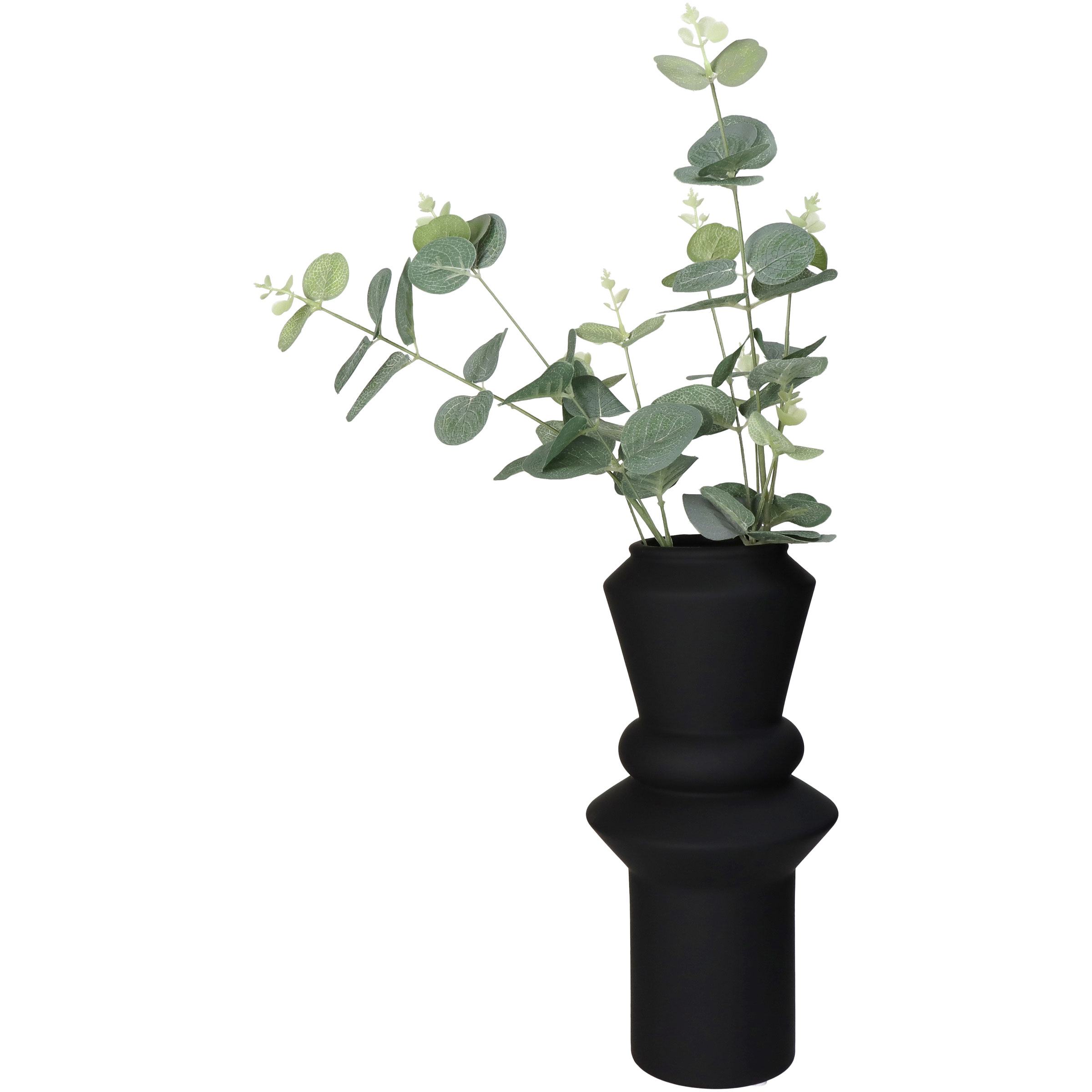 KERSTEN VASE DOLOMITE BLACK Ø13XH30CM