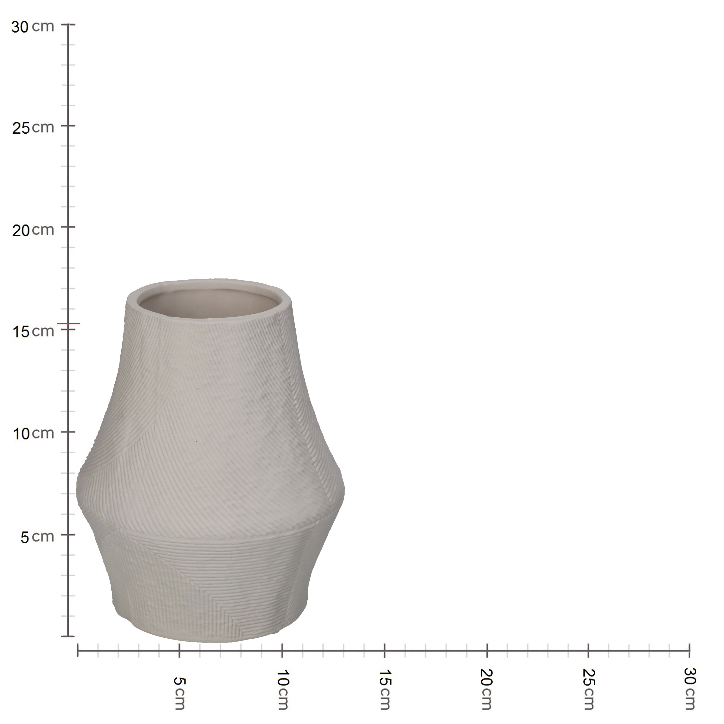 KERSTEN VASE PORCELAIN WHITE 12.6X12.6CM