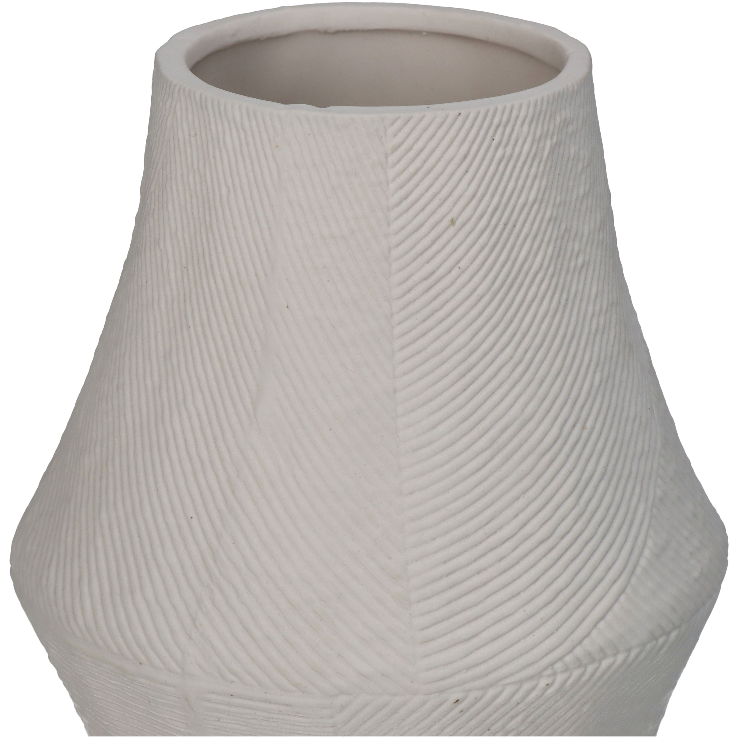 KERSTEN VASE PORCELAIN WHITE 12.6X12.6CM