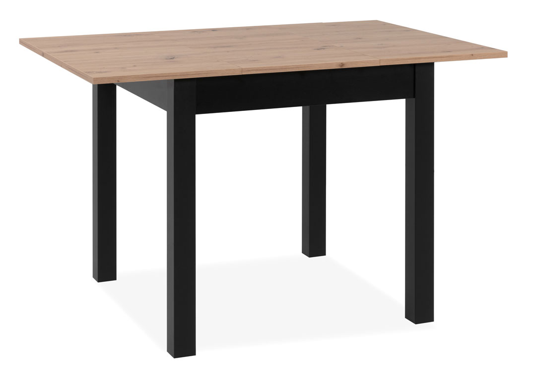 FINORI COBURG EXTENDABLE TABLE BLACK/OAK 80-120CM