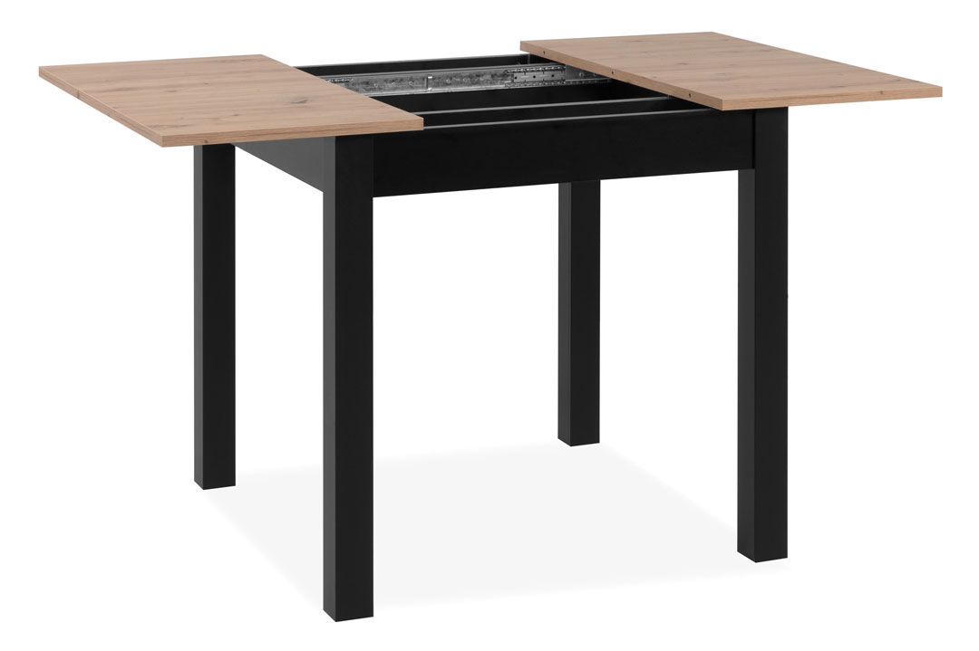 FINORI COBURG EXTENDABLE TABLE BLACK/OAK 80-120CM