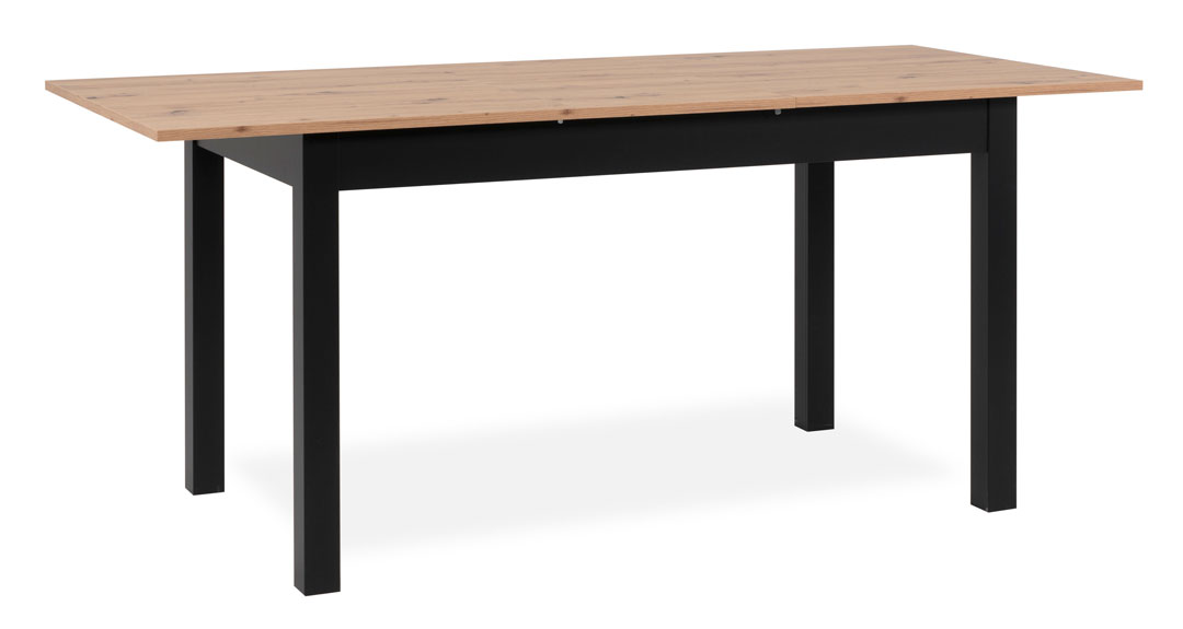 FINORI COBURG EXTENDABLE TABLE BLACK/OAK 140-180CM