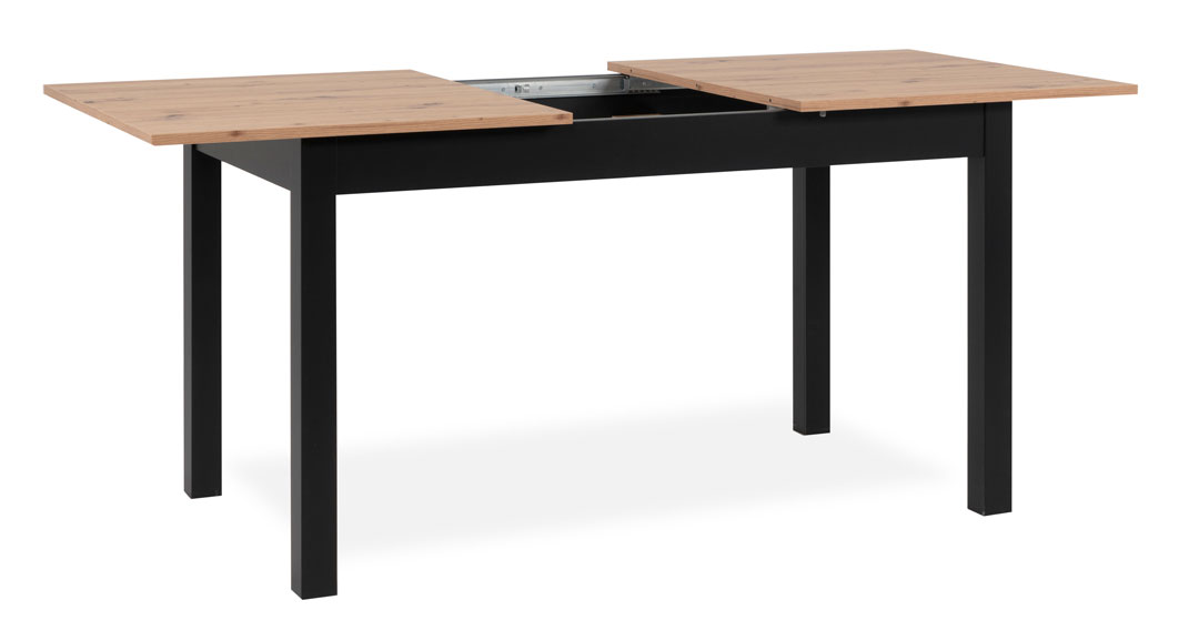 FINORI COBURG EXTENDABLE TABLE BLACK/OAK 140-180CM