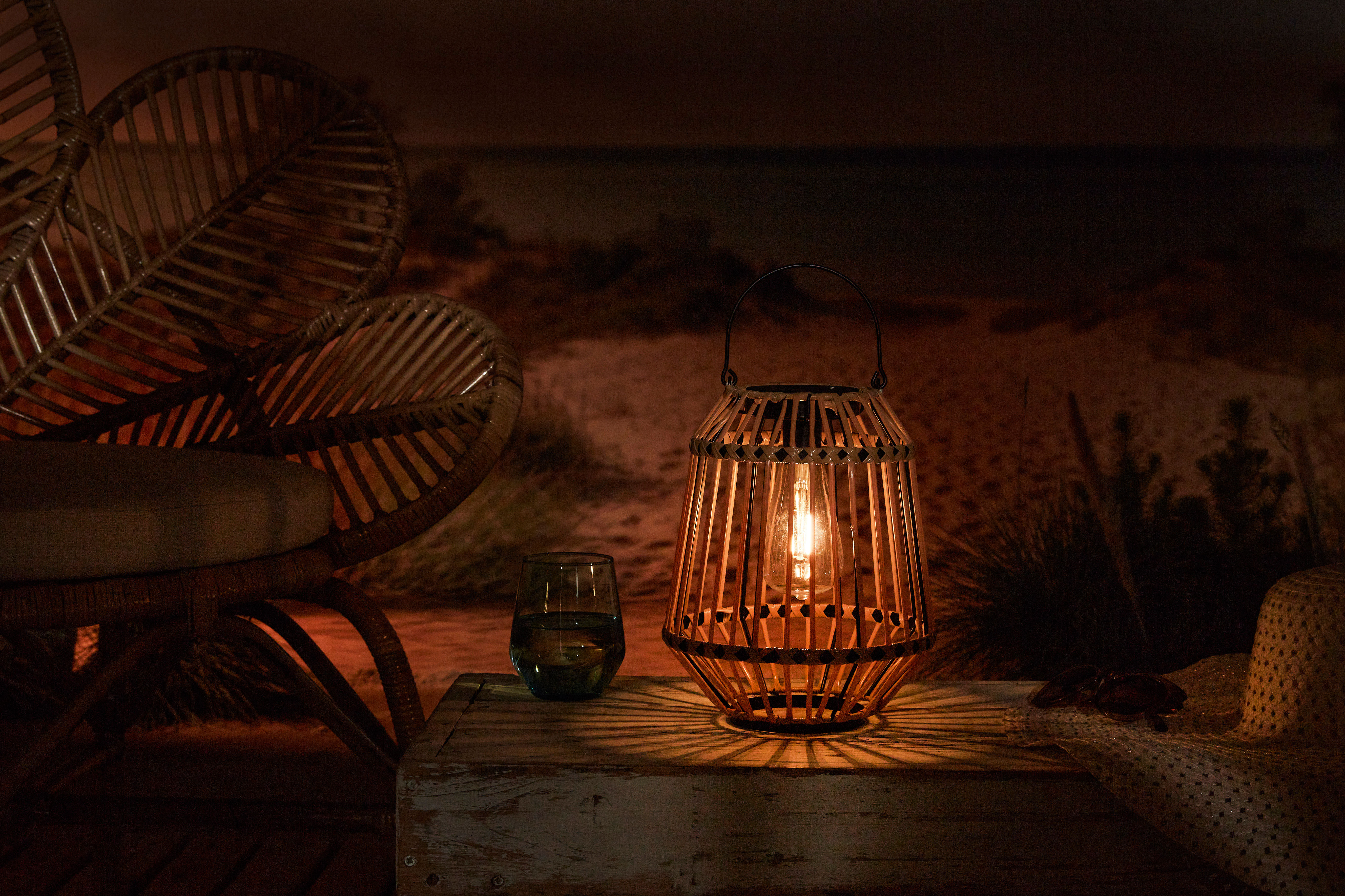 LUXFORM LIGHTING IBIZA SMALL TABLE SOLAR IBIZA LANTERN