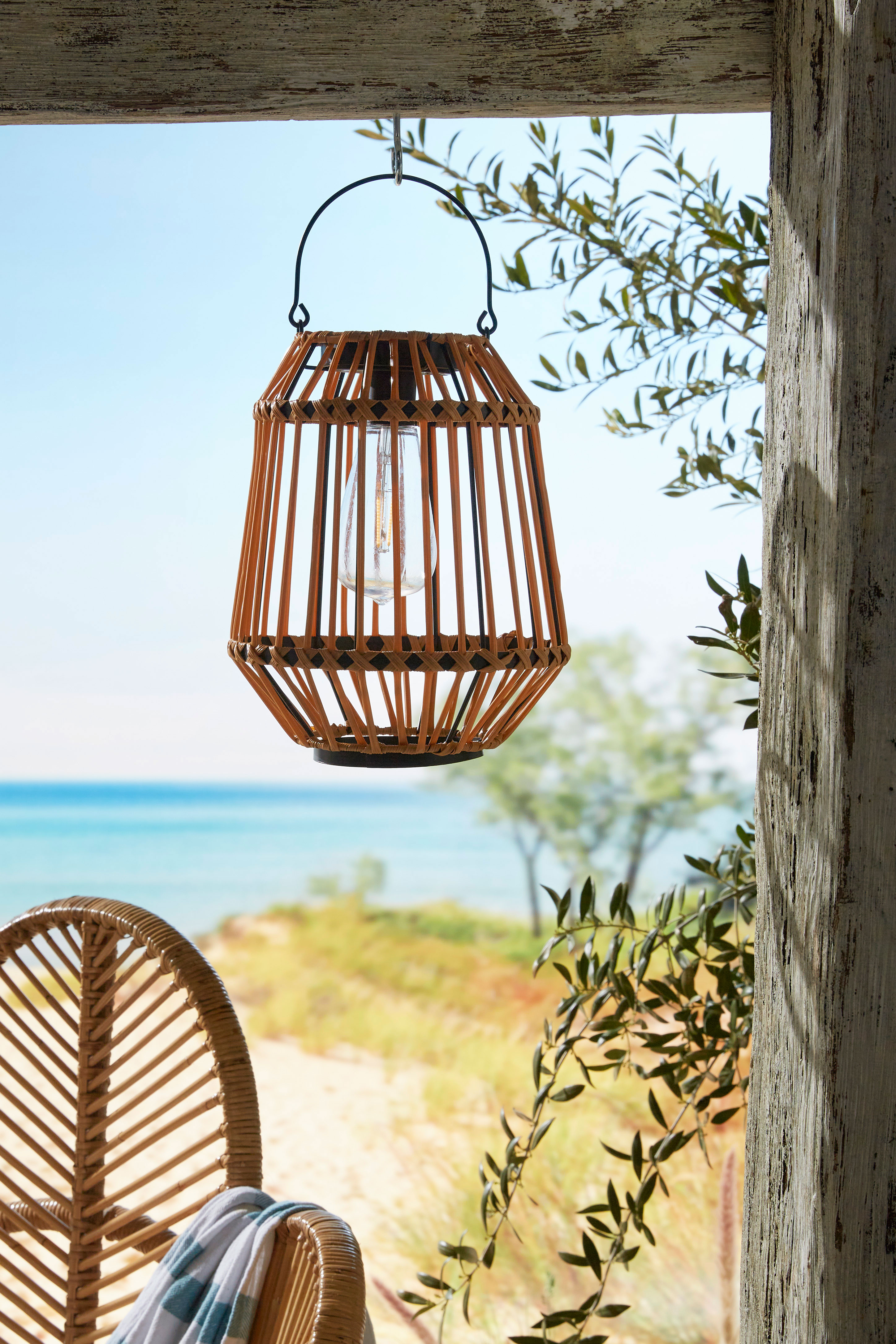 LUXFORM LIGHTING IBIZA SMALL TABLE SOLAR IBIZA LANTERN