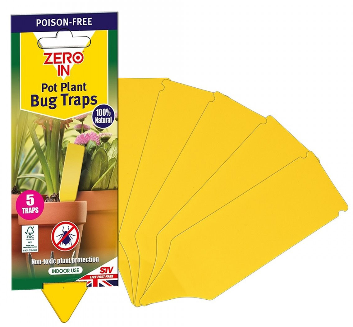 ZERO IN 5PCS FRUIT POT PLANTS FLY BUG TRAPS