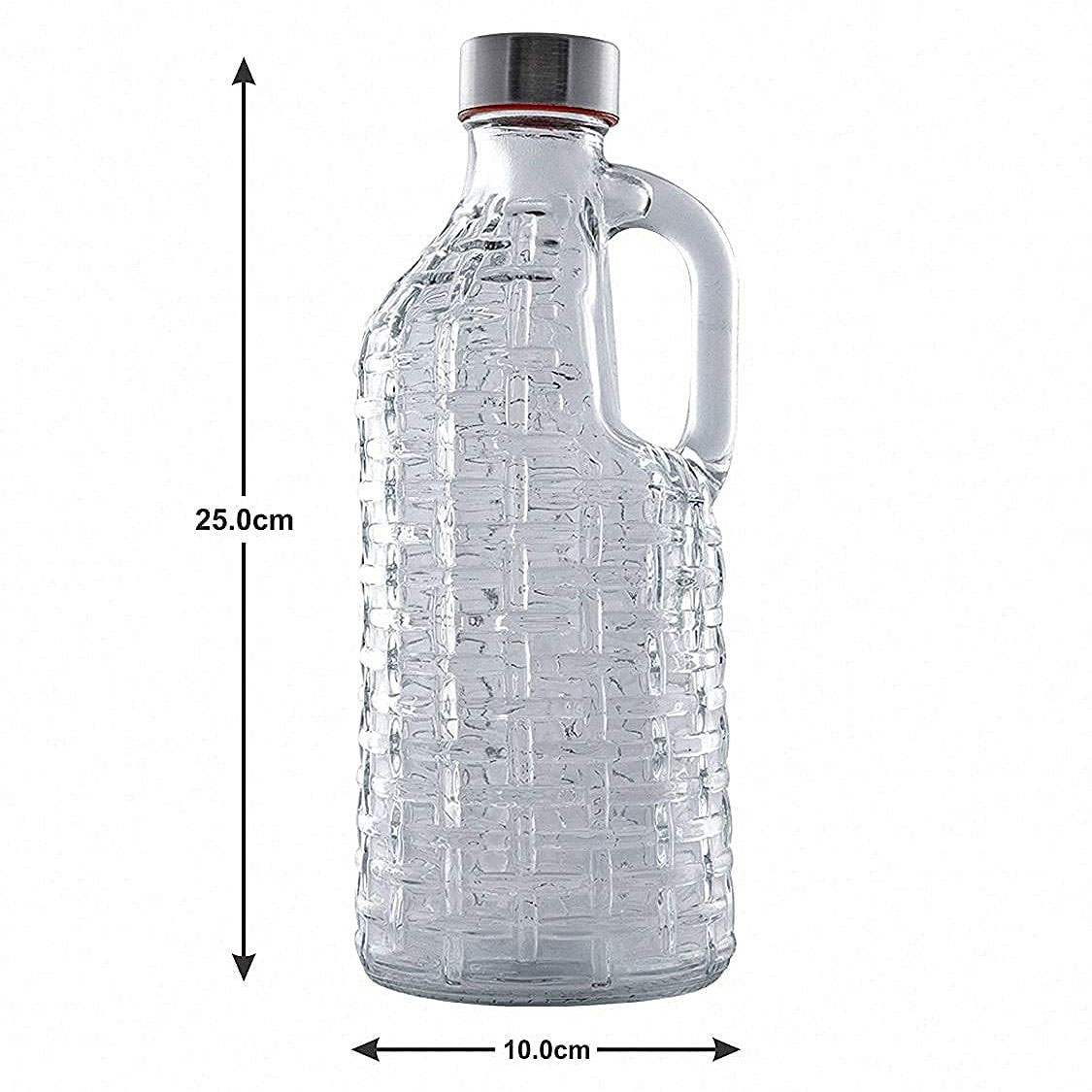 MV TOSCANY GLASS WATER BOTTLE 1L CLEAR