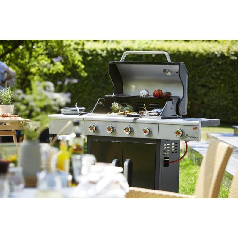 LANDMANN TRITON GAS BBQ 4 BURNERS + SIDE BURNER 12KW 