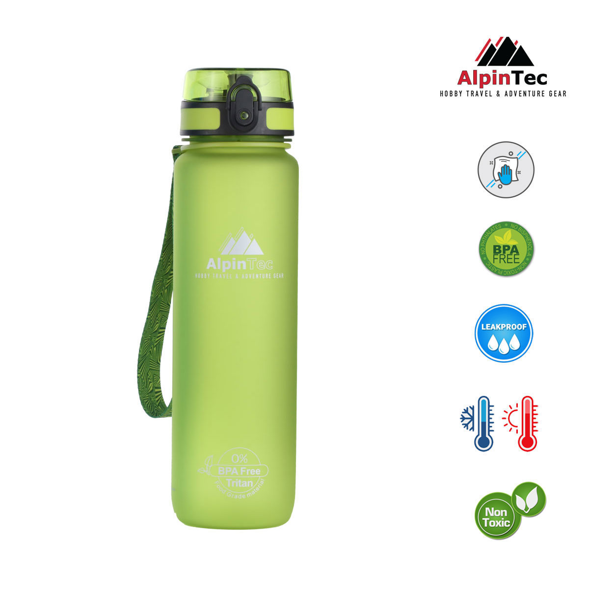 ALPIN TEC QUEST BOTTLE GREEN 1000ML