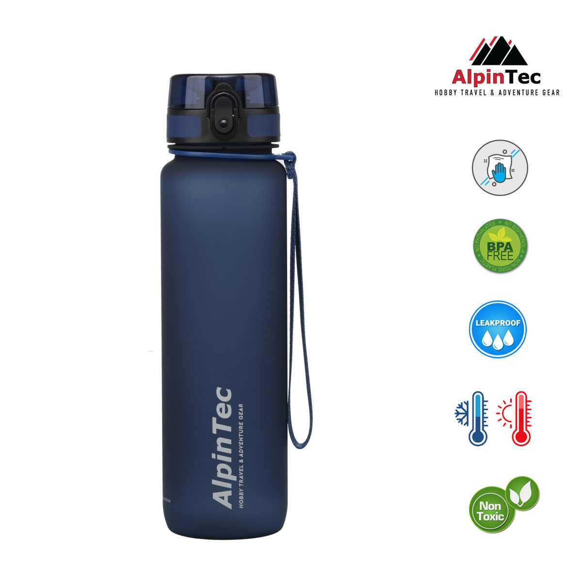 ALPIN TEC QUEST BOTTLE DARK BLUE 1000ML