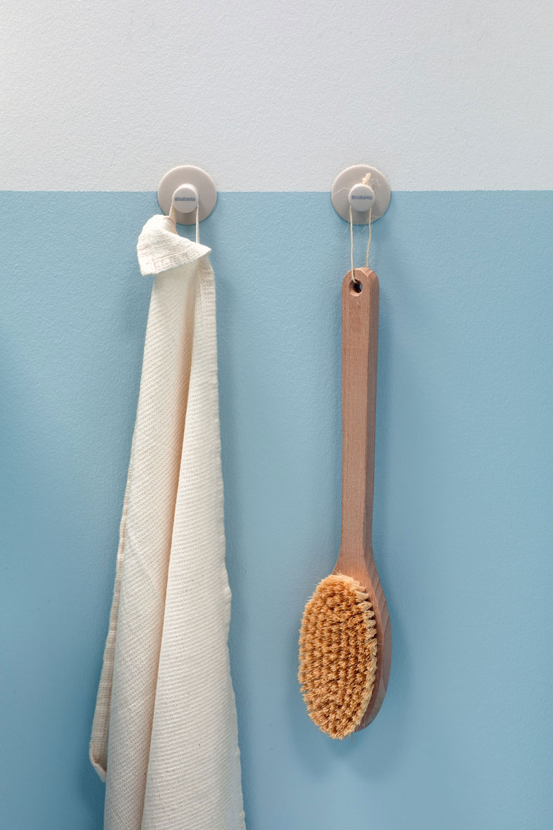 BRABANTIA RENEW TOWEL HOOKS SET2 BEIG