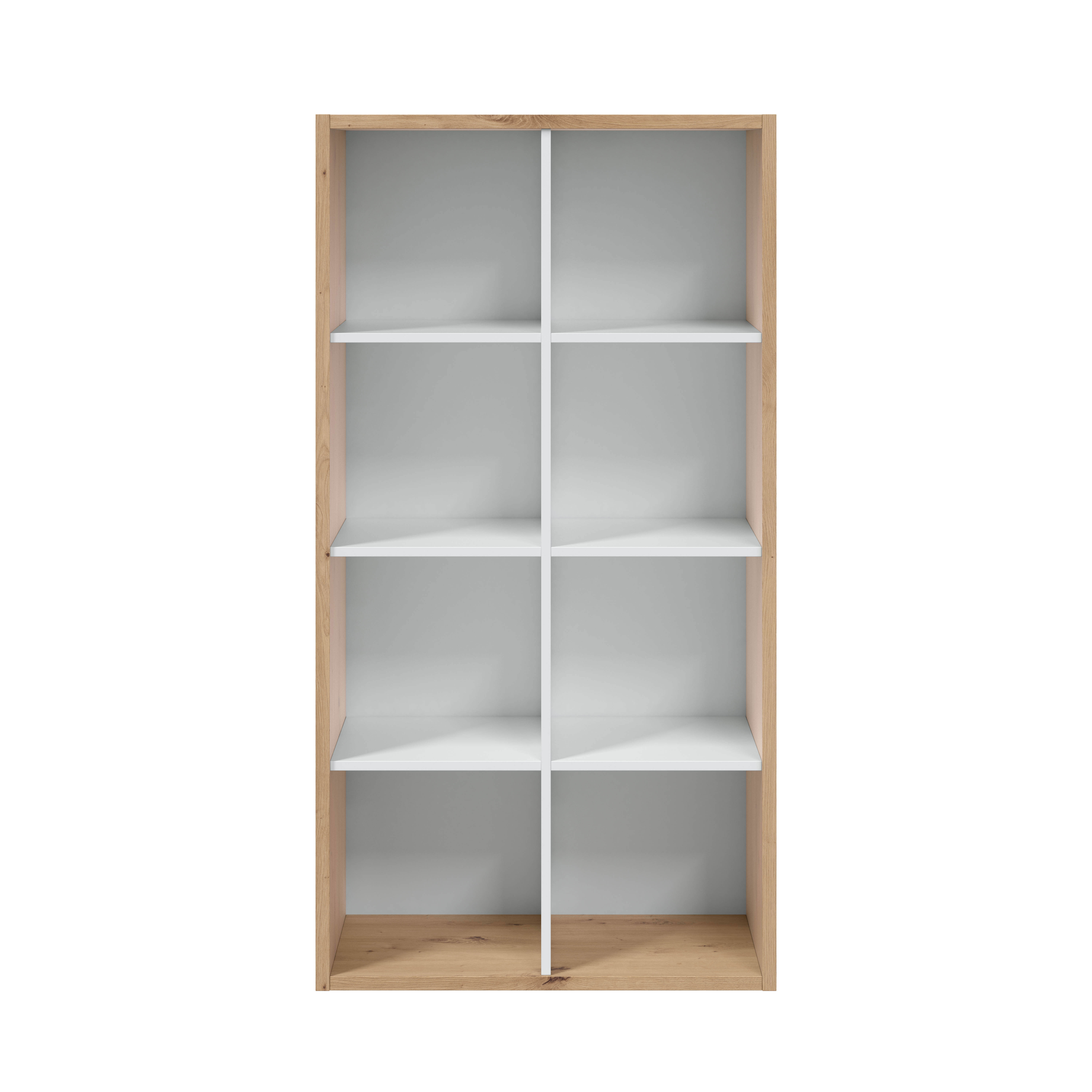 FORES NOA BOOKCASE 137X71.5X33CM OAK/WHITE