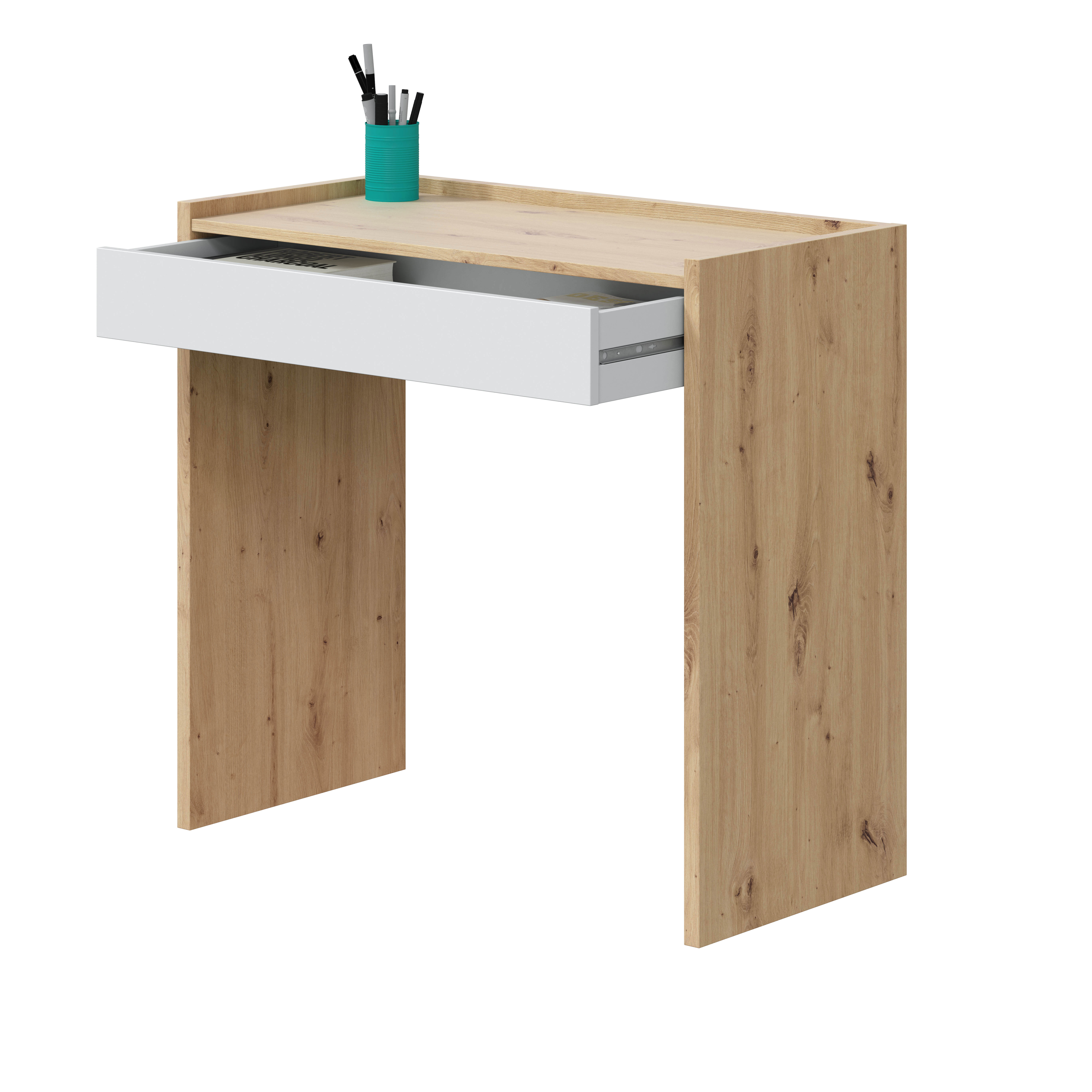 FORES NOA DESK 77X82X40CM OAK/WHITE 