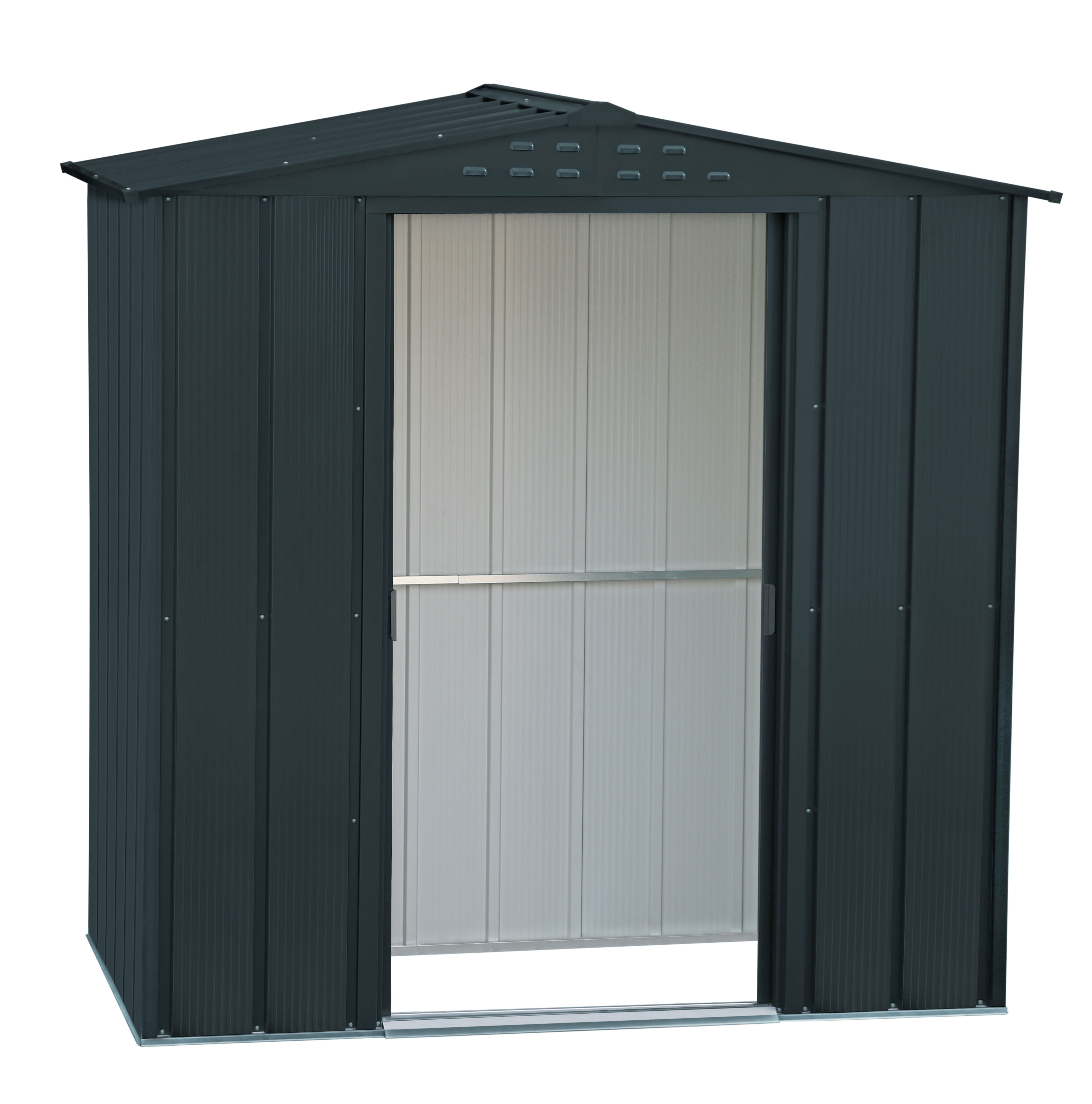 DURAMAX METAL TOP SHED 6X4FT ANTHRACITE