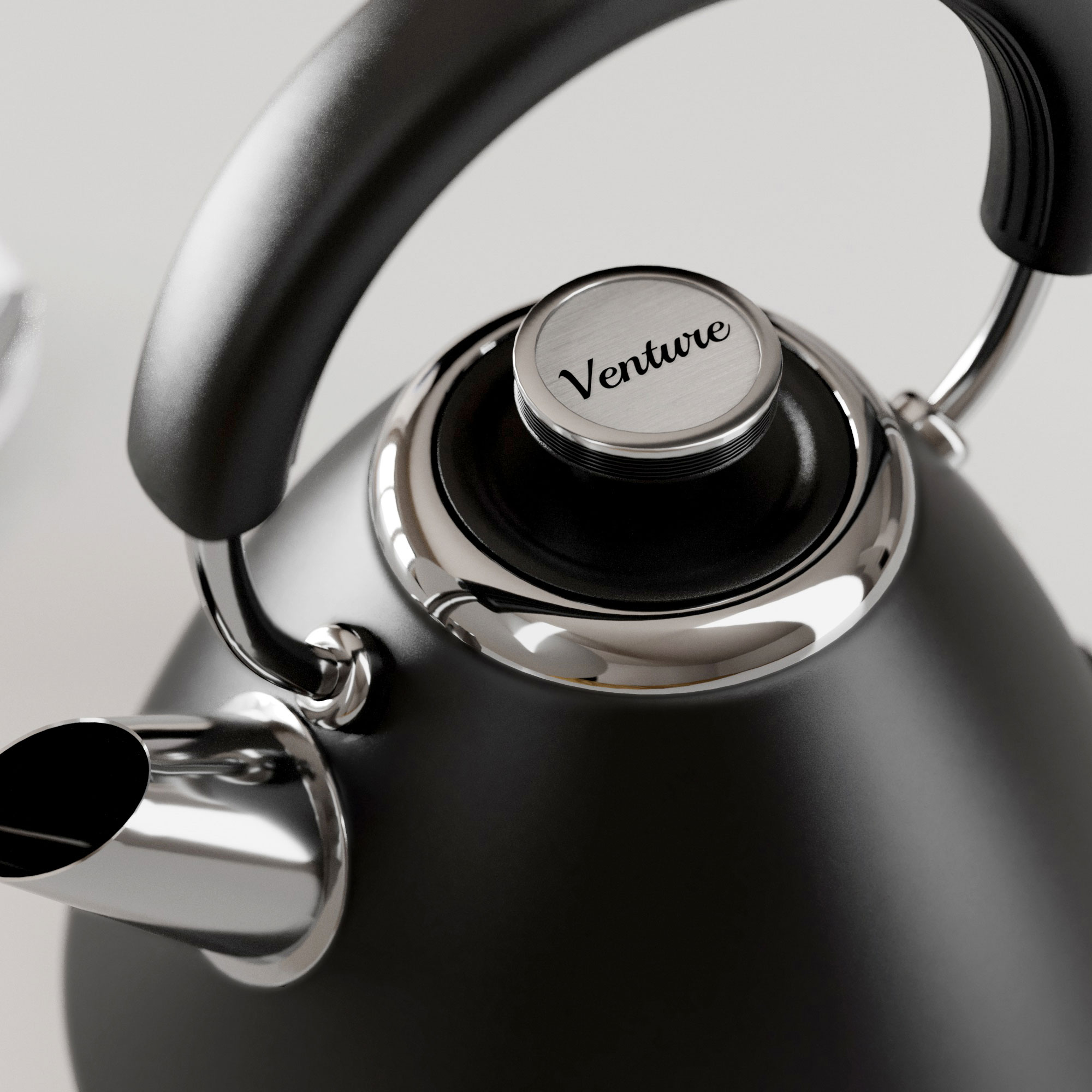 MORPHY RICHARDS 100131 VENTURE PYRAMID KETTLE BLACK 1.5L