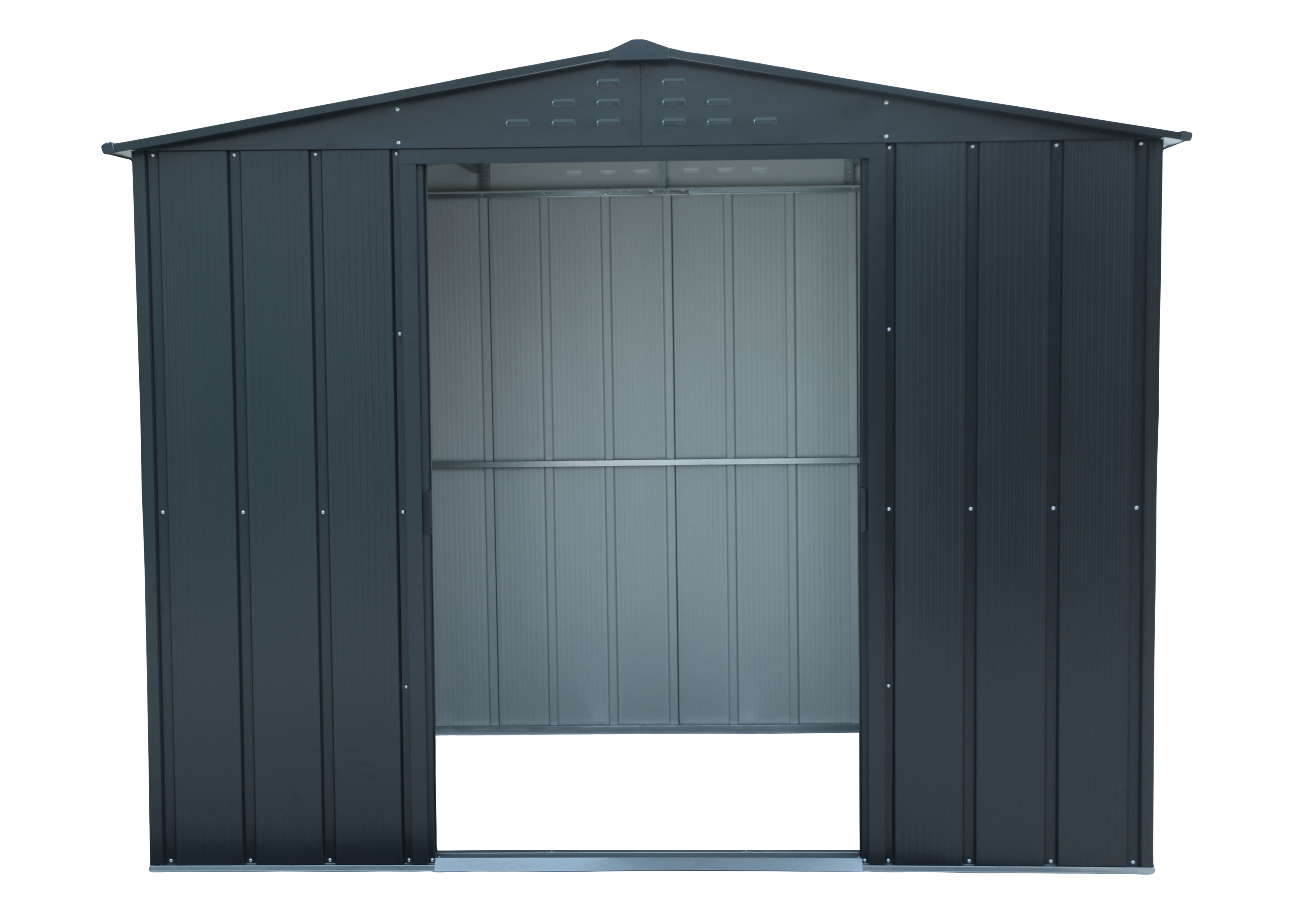 DURAMAX METAL TOP SHED 8X6FT ANTHRACITE