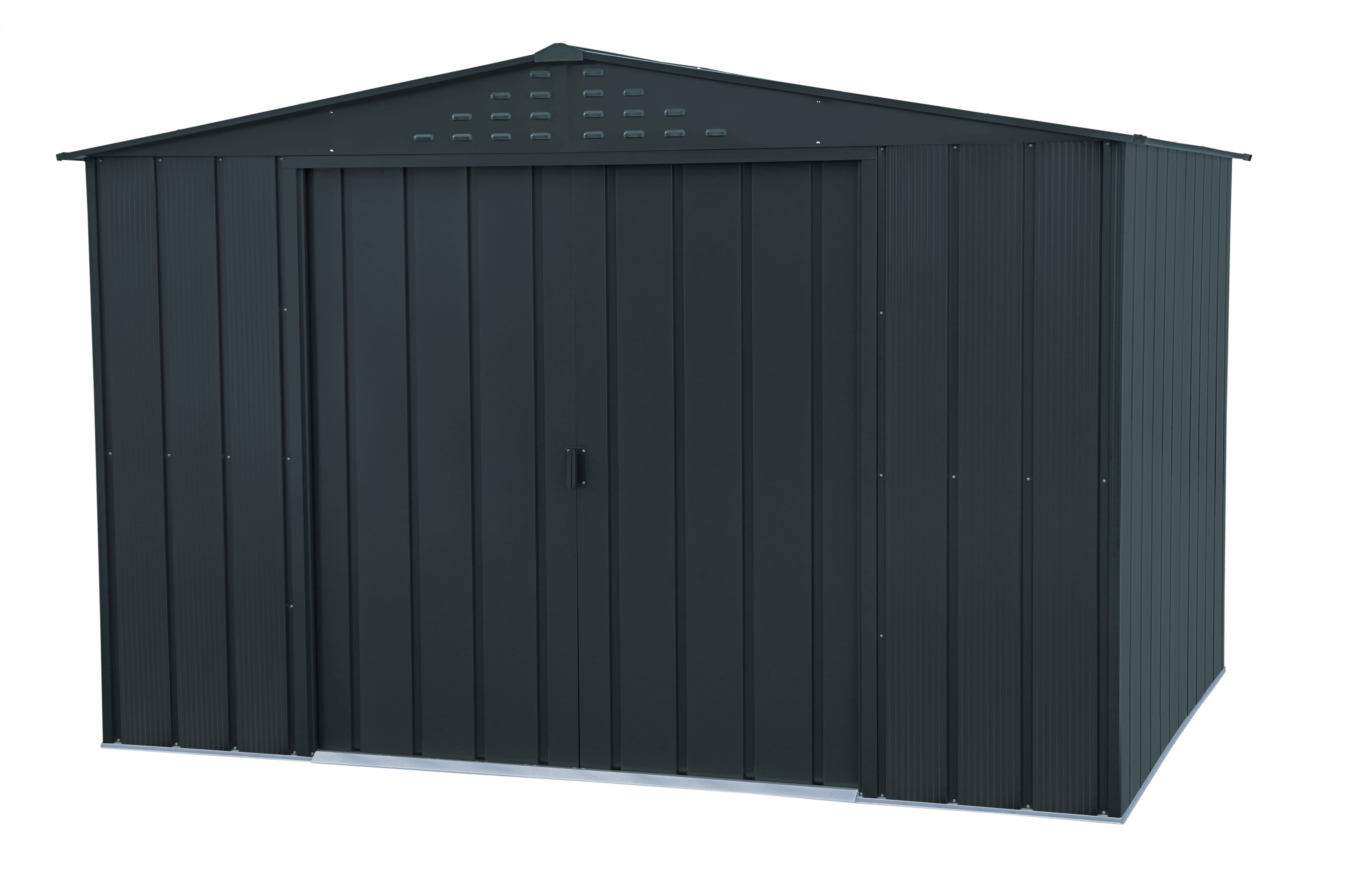 DURAMAX METAL TOP SHED 10X8FT ANTHRACITE