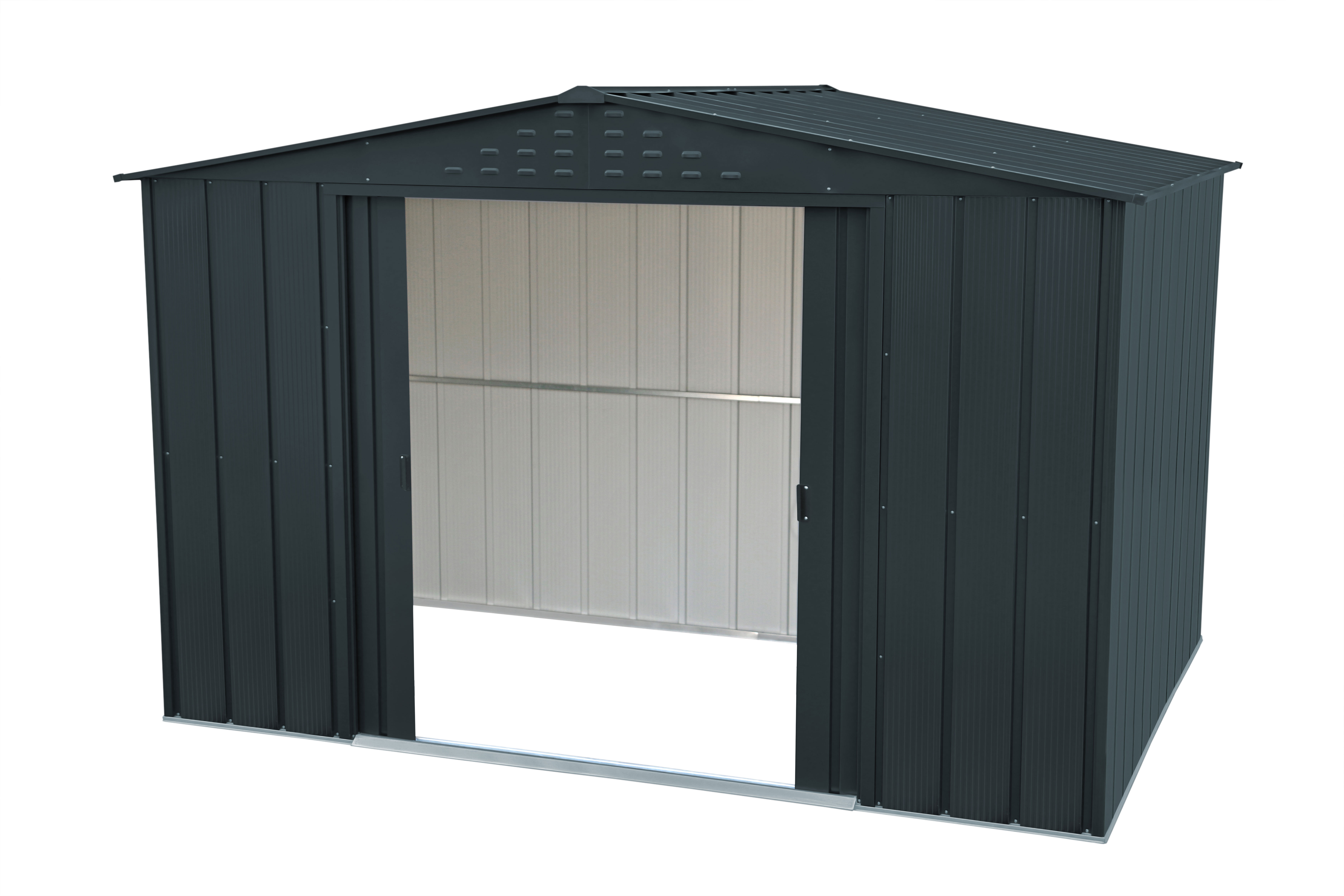 DURAMAX METAL TOP SHED 10X8FT ANTHRACITE