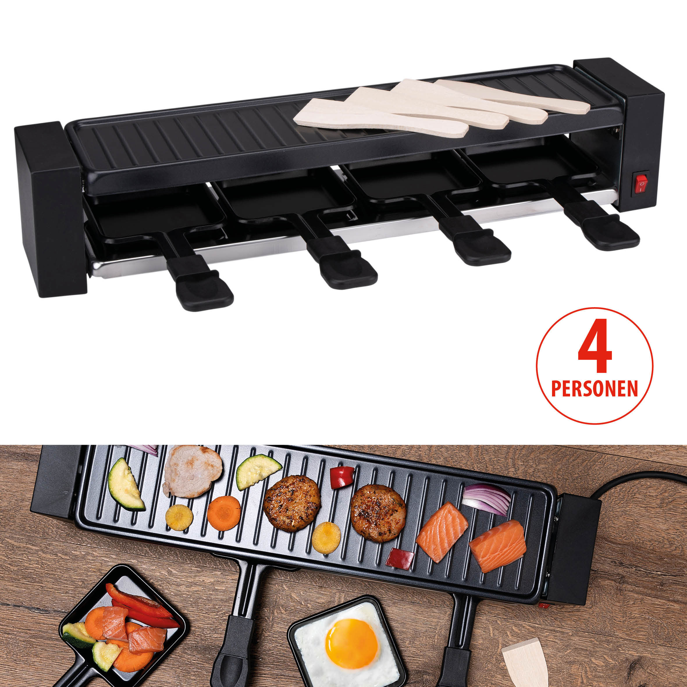 ALPINA RACLETTE GRILL 230V 800W 49.5X11X10CM