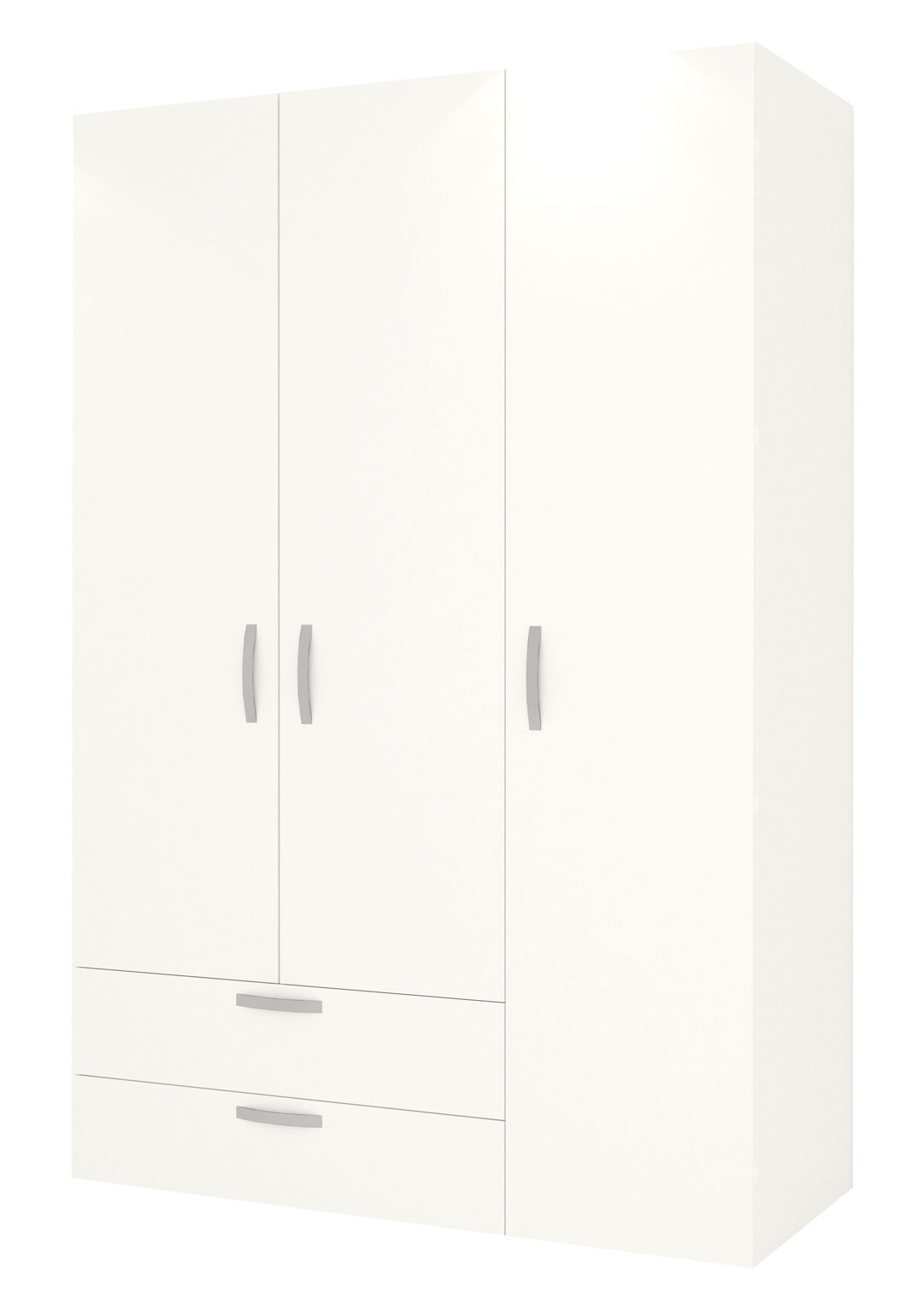 WARDROBE 3 DOORS & 2 DRAWERS 80X52X180CM WHITE