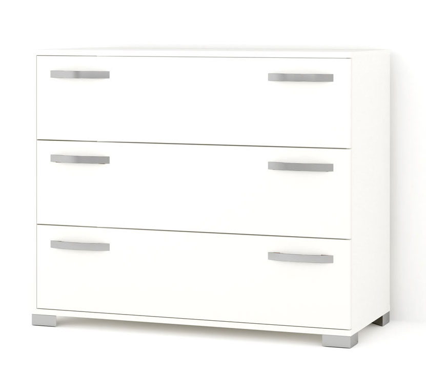 CHEST 3 DRAWERS 90X40X72CM WHITE