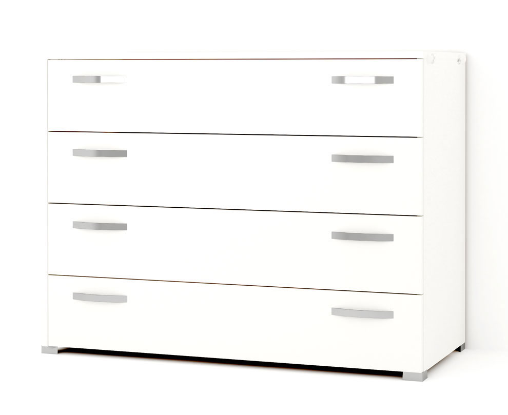 CHEST 4 DRAWERS 90X40X72CM WHITE