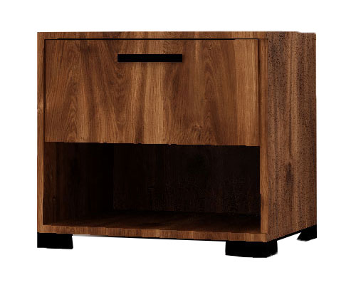 BEDSIDE TABLE 50X36X55CM BRANDY OAK