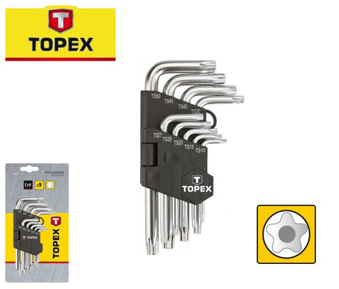 TOPEX 9PCS ΣΕΤ ΚΛΕΙΔΙΑ ΑΣΤΕΡΑΚΙ (T10.15.20.25.27.30.40.45.50)