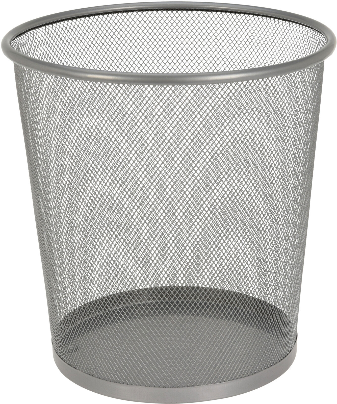 PAPER BASKET MESH METAL SILVER 26.5XH28CM