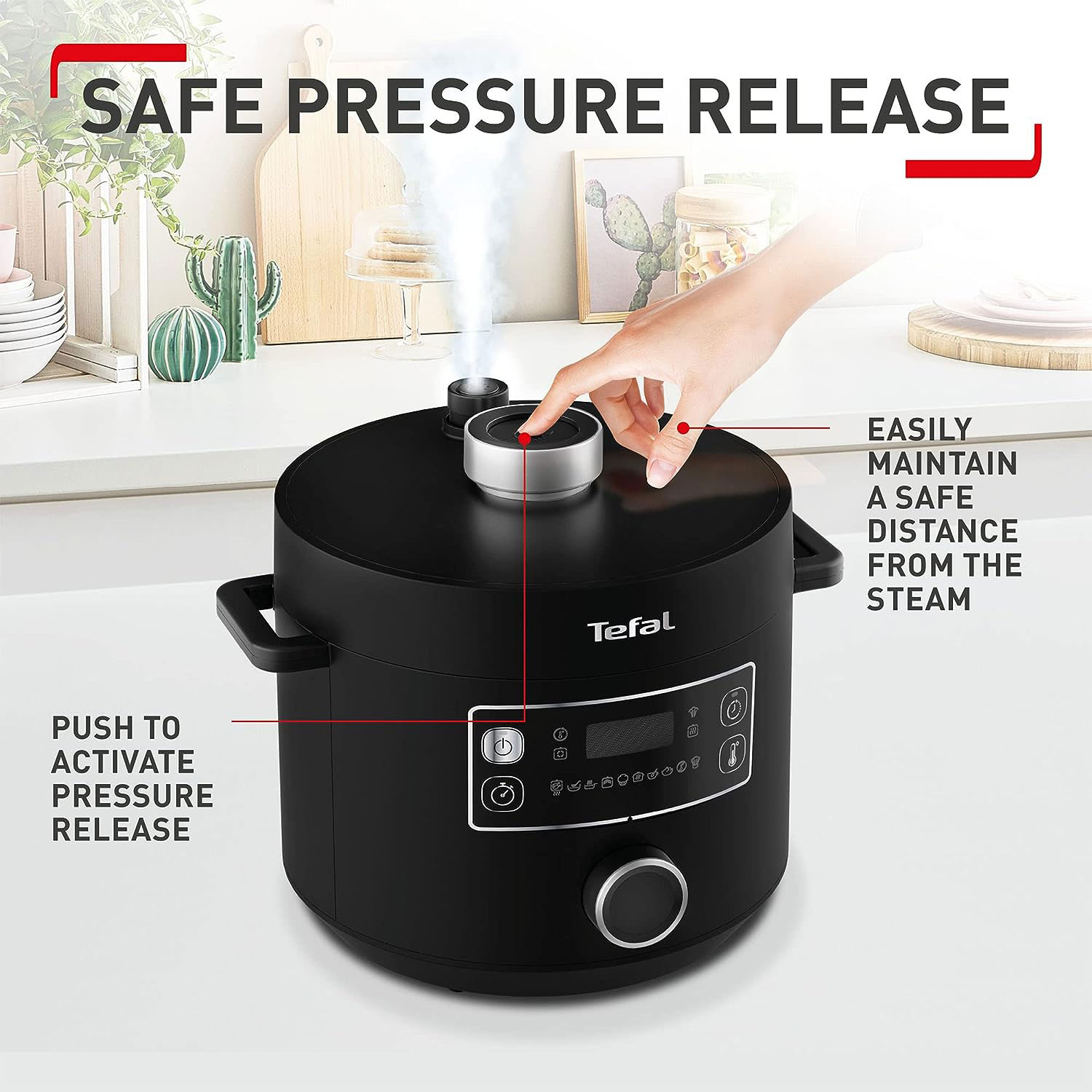 TEFAL CY7548 TURBO CUISINE PRESSURE COOKER 4.8L 4 PERSONS 10 PROGRAMS 1000W