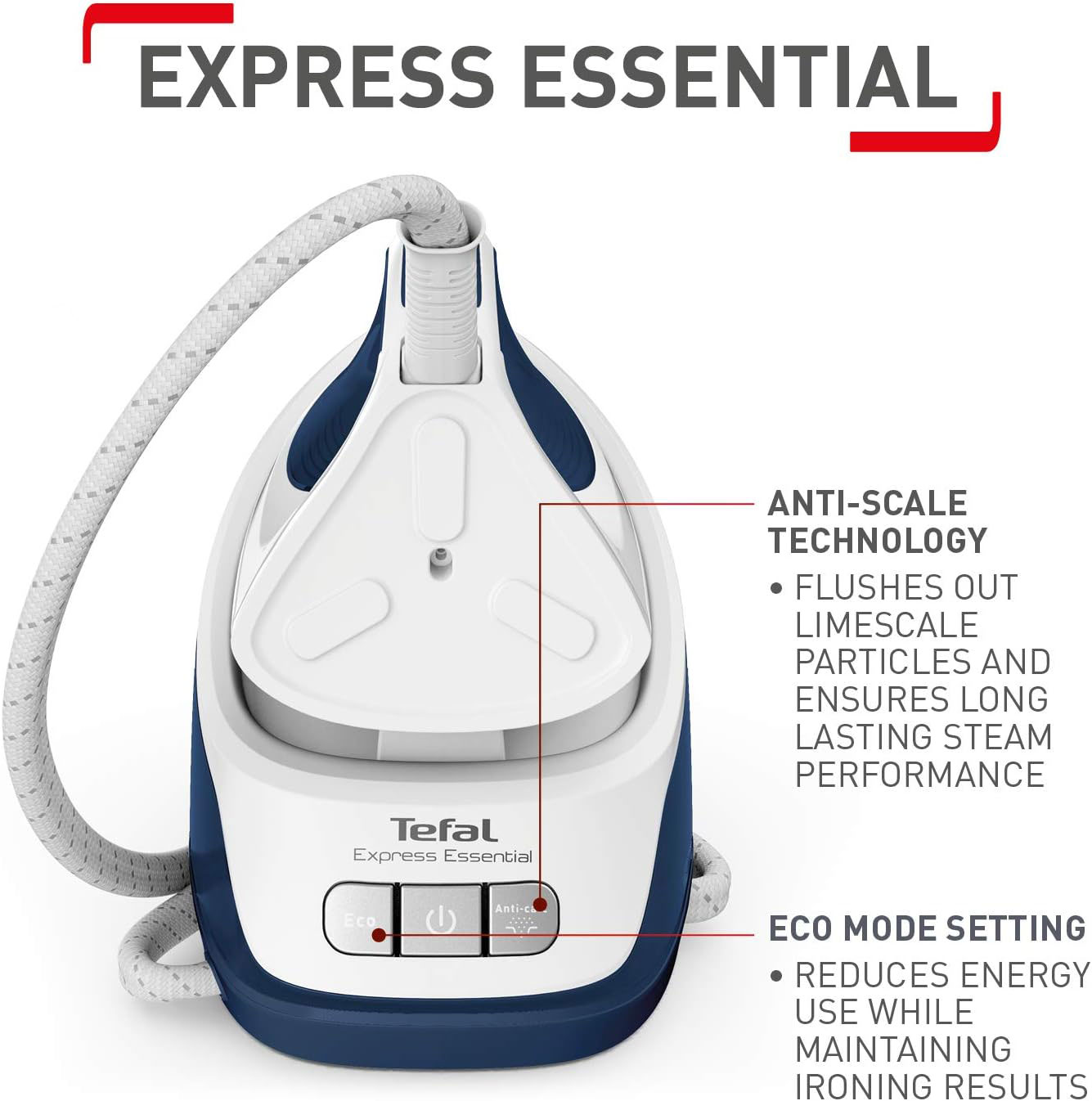 TEFAL SV6116 STEAM STATION 5.3 BAR EXPRESS ESSENTIAL 2200W