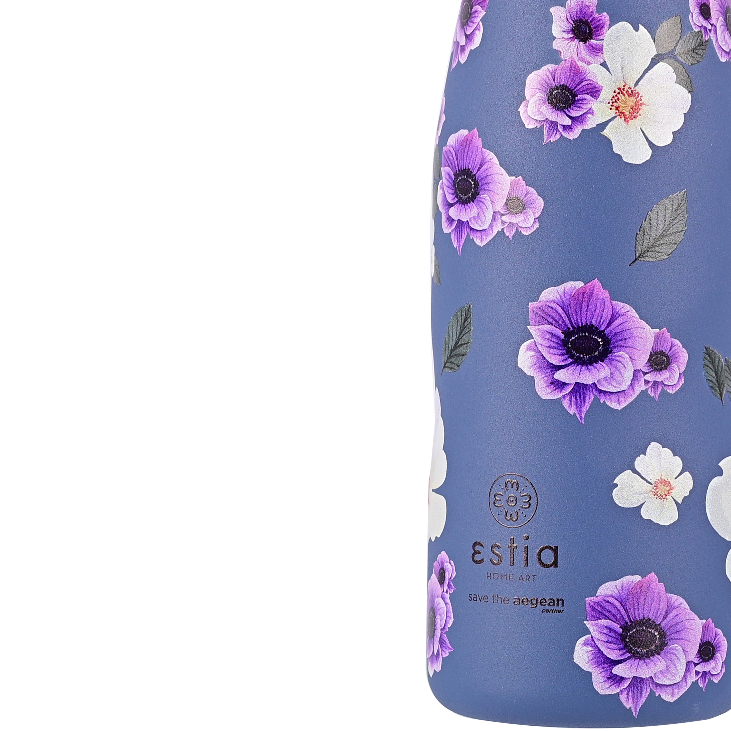 ESTIA 01-16654 ΘΕΡΜΟΣ TRAVEL FLASK SAVE THE AEGEAN 500ML GARDEN BLUE