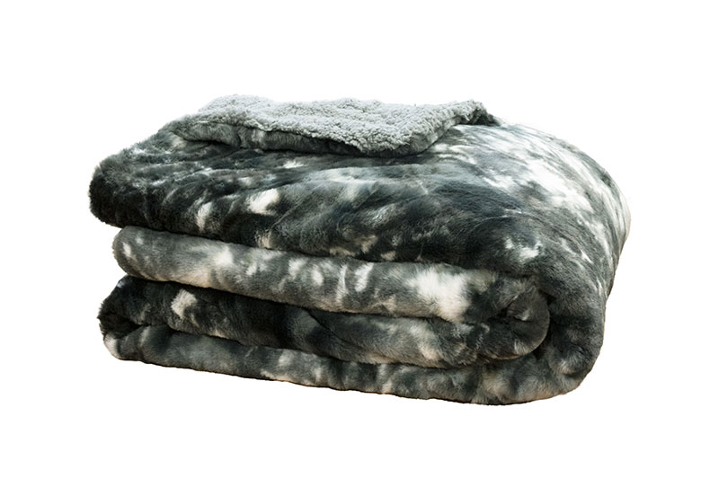 ΚΟΥΒΕΡΤΑ RABBIT FUR EASY HOME 130X160 GREY-BLUE