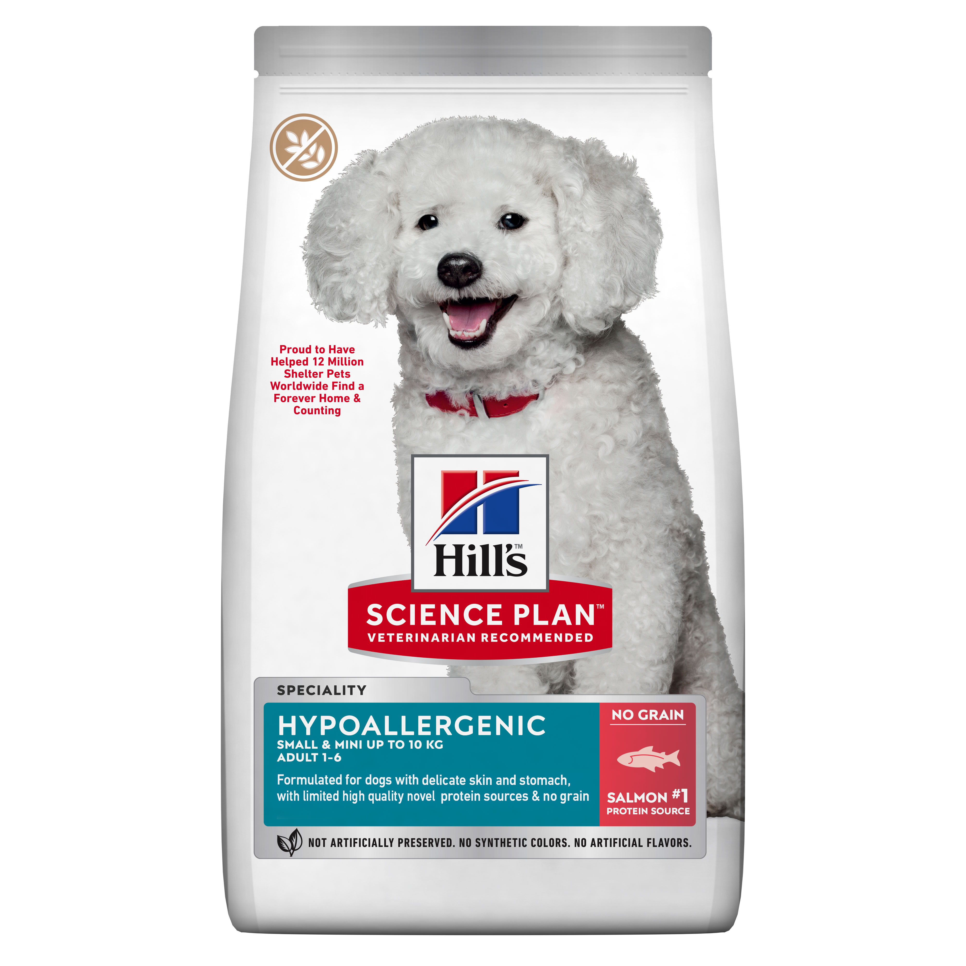 HILLS SCIENCE PLAN CANINE ADULT SMALL & MINI GREEN FREE HYPO SALMON 6KG