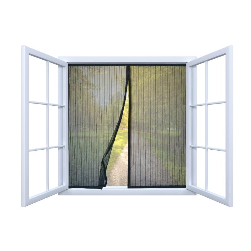 HOME & CAMP FLY SCREEN MAGNETIC WINDOW 120X120CM BLACK