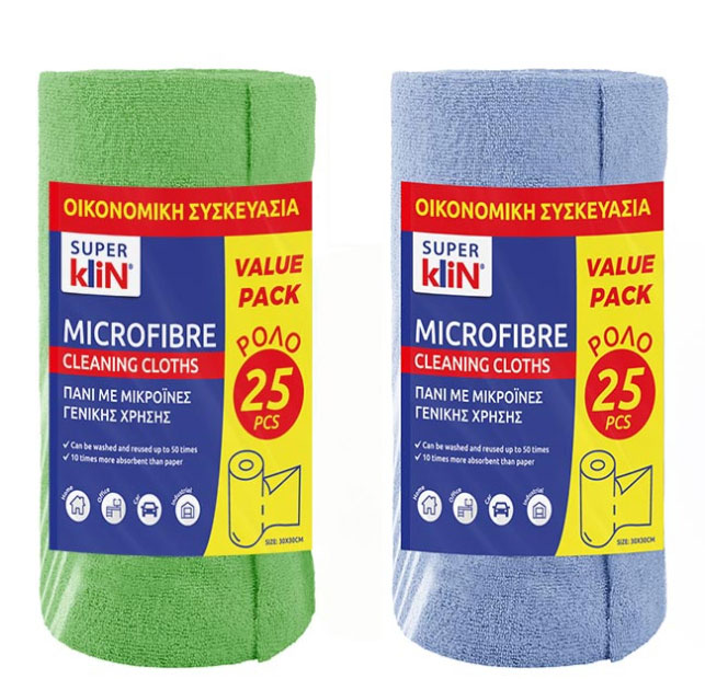 SUPER KLIN MICROFIBER VALUE PACK 25PCS