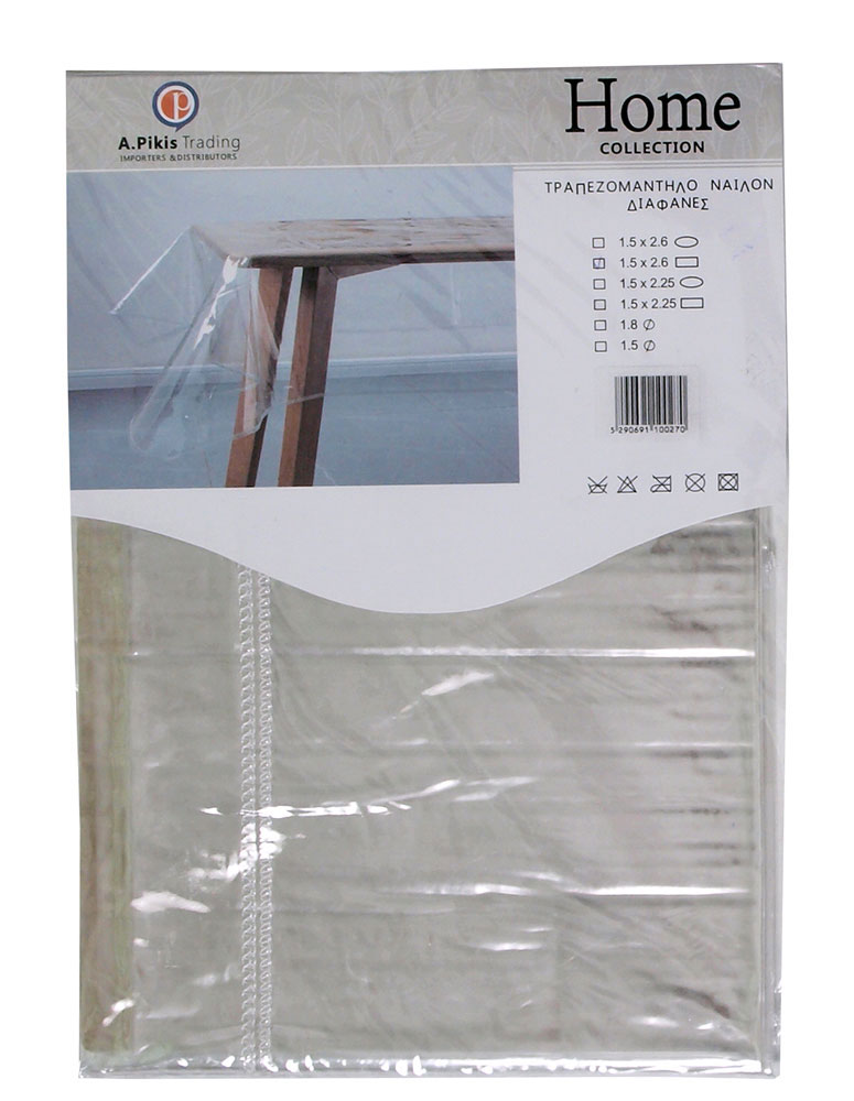 TABLECLOTH CLEAR 150X225CM OBLONG