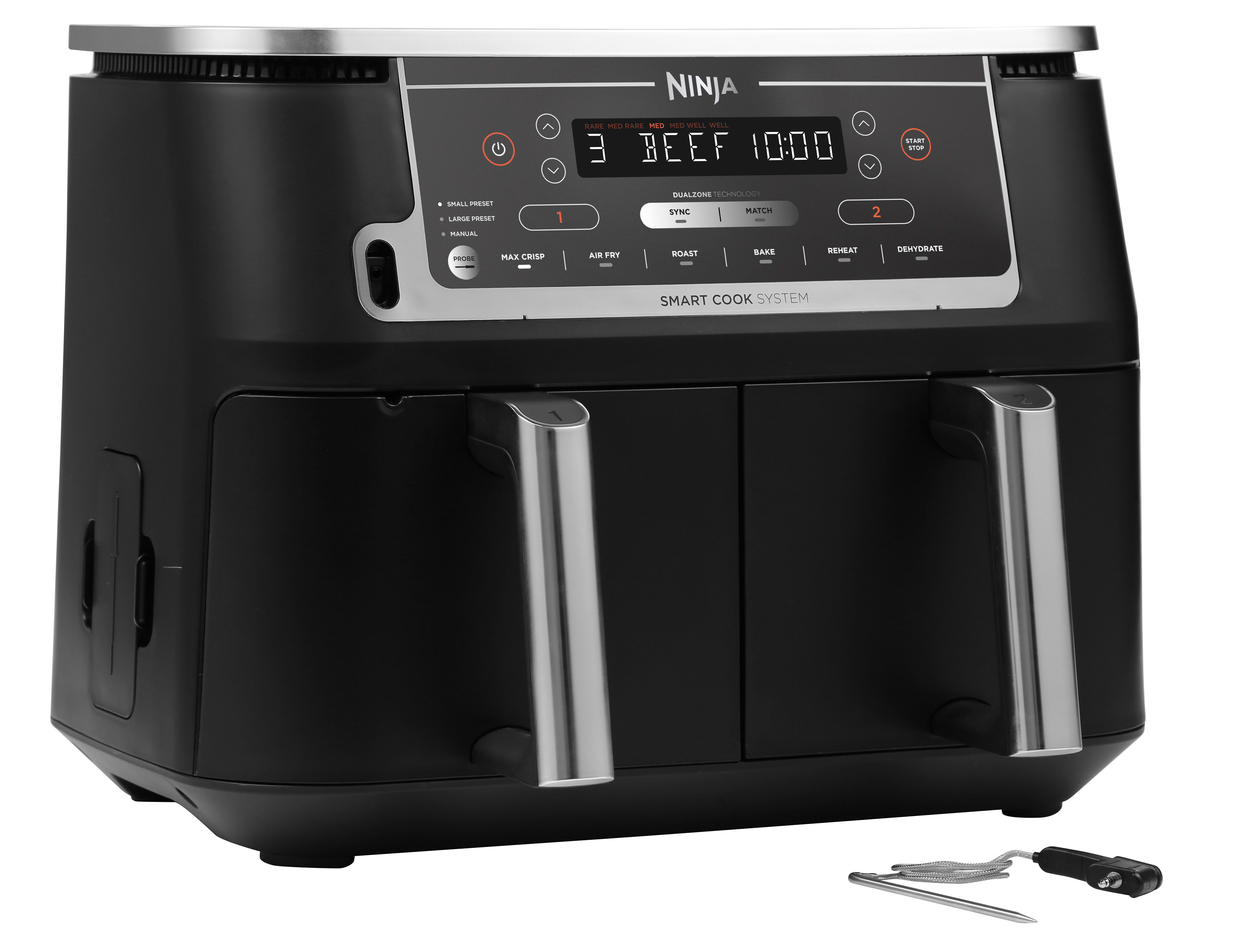 NINJA AF451EU FOODI MAX DUAL ZONE AIR FRYER WITH PROBE