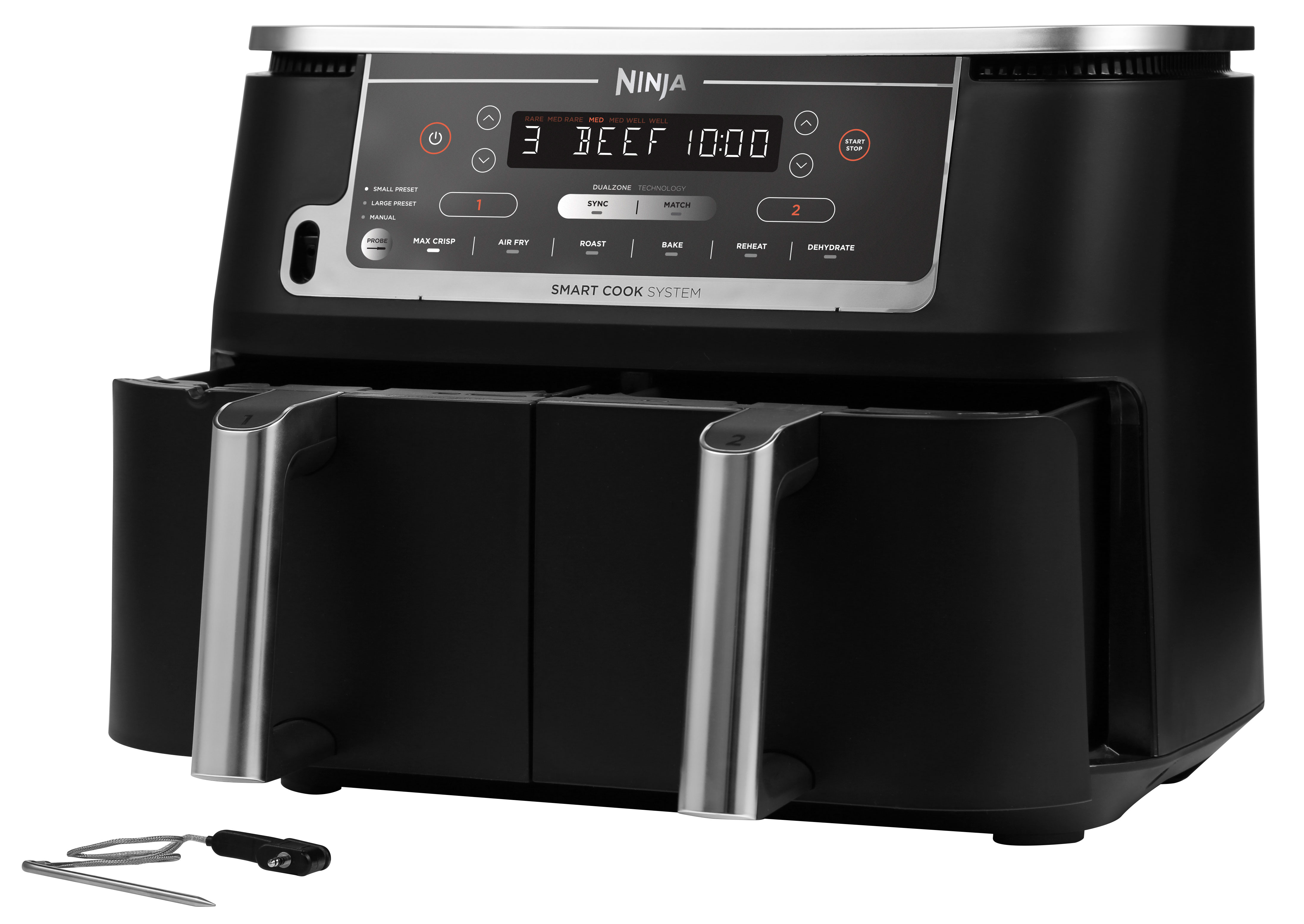 NINJA AF451EU FOODI MAX DUAL ZONE AIR FRYER WITH PROBE