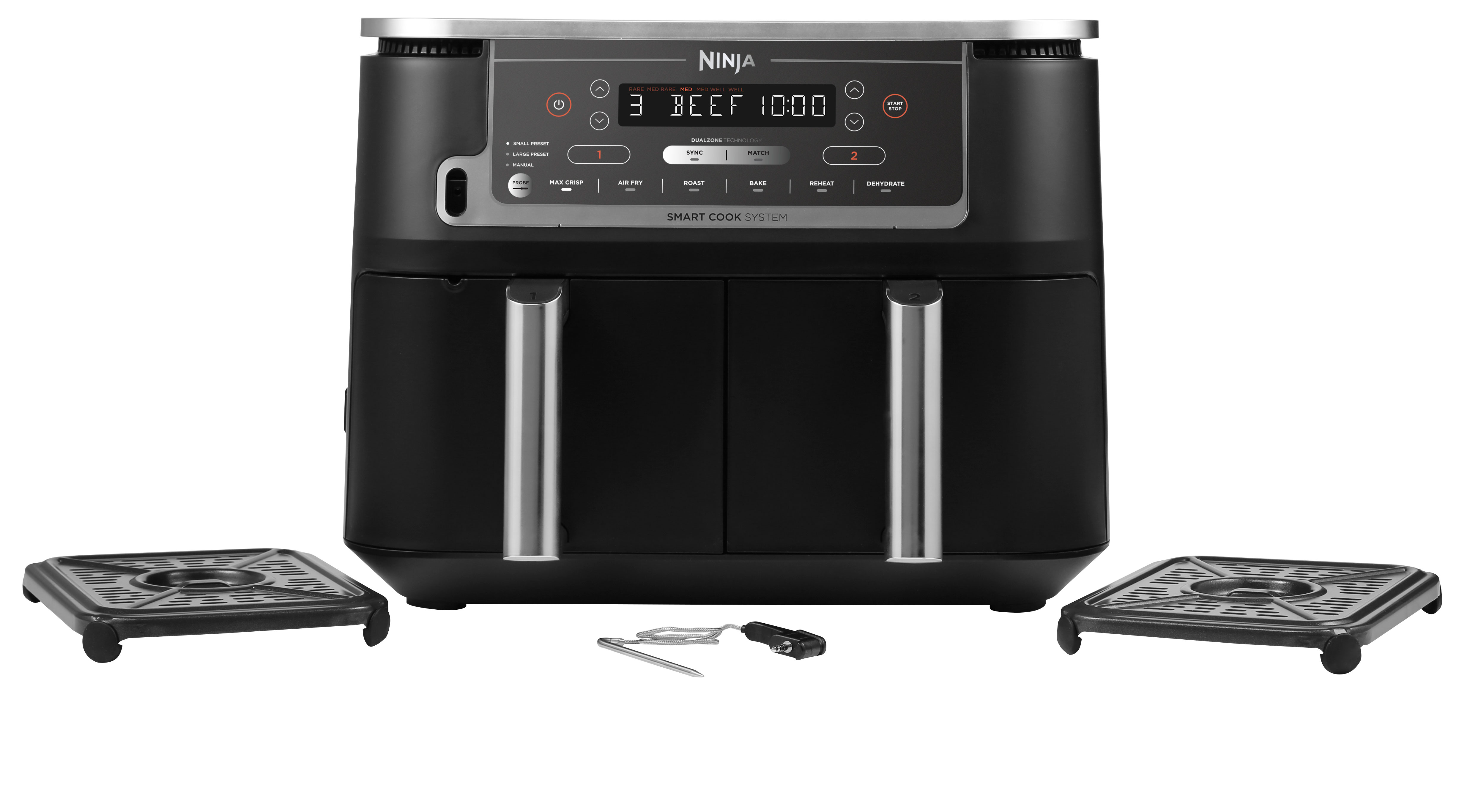 NINJA AF451EU FOODI MAX DUAL ZONE AIR FRYER WITH PROBE