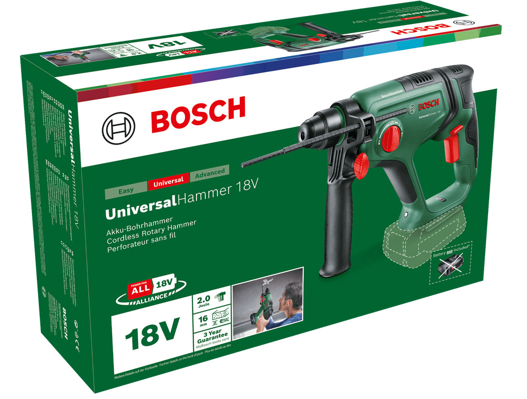 BOSCH UNIVERSALHAMMER 18V SOLO - NO BATTERY INCLUDED