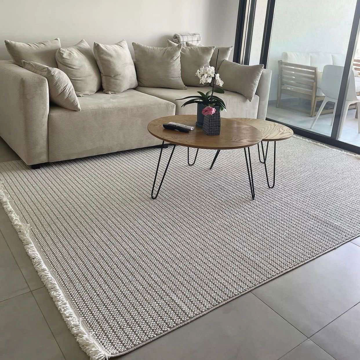 AGRA CARPET 160X230CM WHITE 