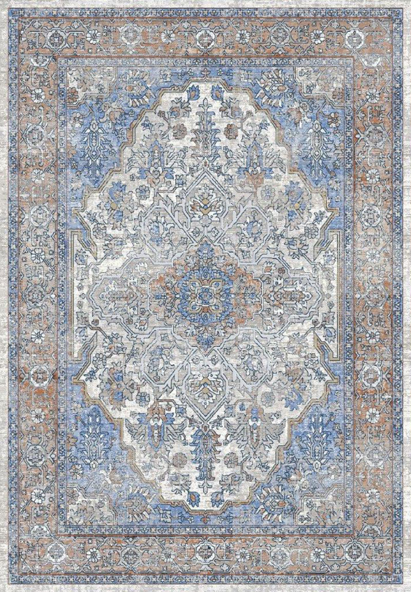 BAHAMA CARPET 160X230 LIGHT BLUE/TILE RED