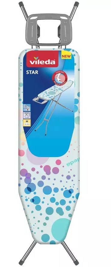 VILEDA STAR BLUE IRONING BOARD 120X38CM