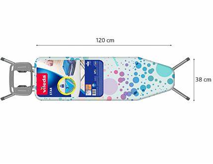 VILEDA STAR BLUE IRONING BOARD 120X38CM