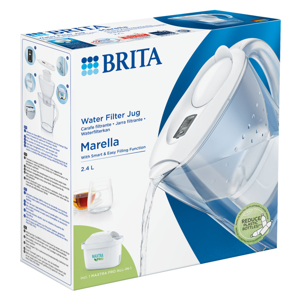 BRITA MARELLA MXPRO ΚΑΝΑΤΑ ΦΙΛΤΡΑΡΙΣΜΑΤΟΣ ΝΕΡΟΥ WHITE 2.4L