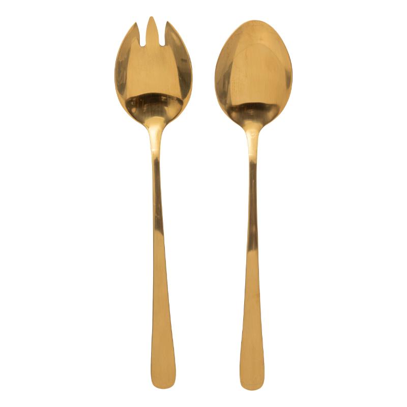 SECRET DE GOURMET SET2 SALAD CUTLERY GOLD