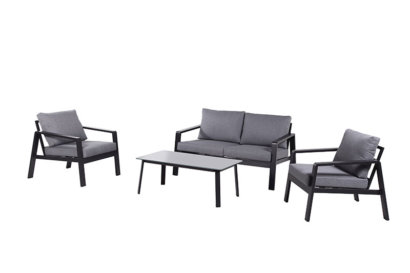 MARSEILLE 2 SEAT SOFA SET 4PCS - GREY